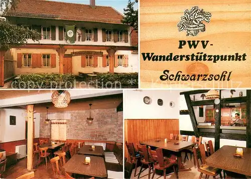 AK / Ansichtskarte Weidenthal_Pfalz PWV Wanderstuetzpunkt Schwarzsohl Gastraeume Weidenthal Pfalz
