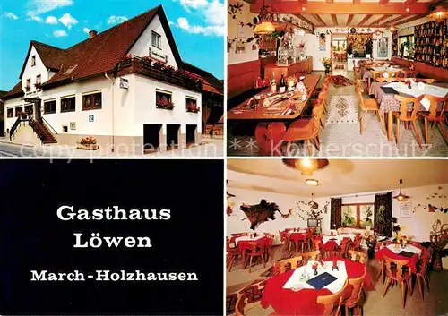 AK / Ansichtskarte Holzhausen_March Gasthaus Loewen Gastraeume Holzhausen March