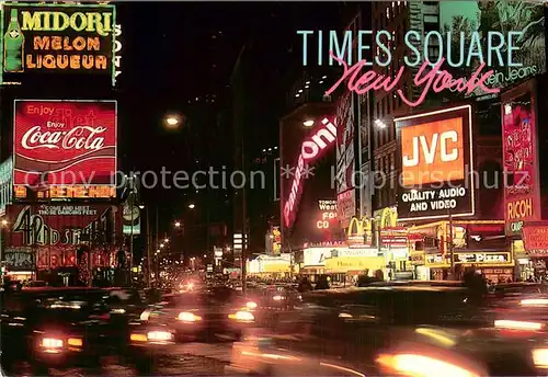 AK / Ansichtskarte New_York_City Times Square at night New_York_City