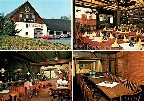 AK / Ansichtskarte Reinsdorf_Apelern Restaurant Dorfkrug Hotel Salzbach Gastraeume Kegelbahn Reinsdorf_Apelern