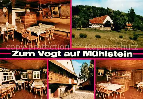 AK / Ansichtskarte Nordrach Gasthaus Zum Vogt auf Muehlstein Gastraeume Nordrach
