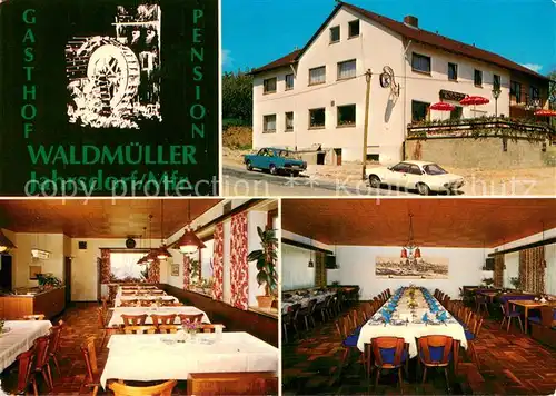 AK / Ansichtskarte Jahrsdorf_Mittelfranken Gasthof Pension Johann Waldmueller Gastraeume Jahrsdorf Mittelfranken