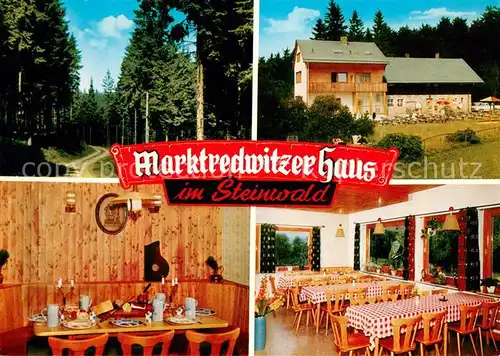 AK / Ansichtskarte Hohenhard Berggasthof Marktredwitzer Haus im Steinwald Gastraeume Hohenhard