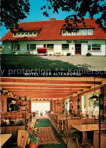 AK / Ansichtskarte Oldershausen_Northeim Motel Zur Altenburg Gaststube Oldershausen Northeim