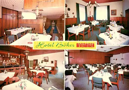 AK / Ansichtskarte Beverungen Hotel Boeker Gastraeume Bar Beverungen