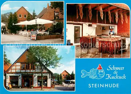 AK / Ansichtskarte Steinhude_Wunstorf Schweer und Kuckuck Aalraeucherei Fischgrill Terrasse 