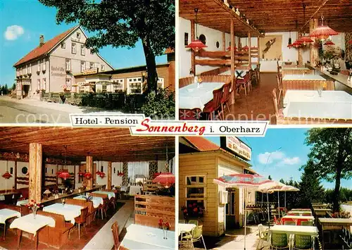 AK / Ansichtskarte St_Andreasberg_Harz Hotel Pension Sonnenberg Gastraeume Terrasse St_Andreasberg_Harz