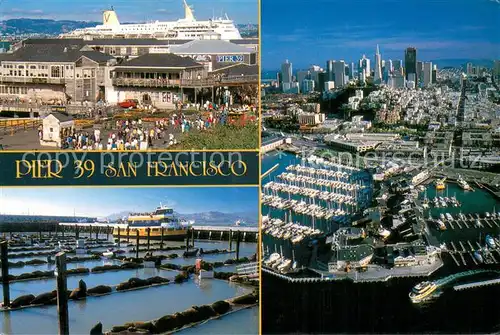 AK / Ansichtskarte San_Francisco_California Pier 39 Mike Yuschenkoff Ken Glaser Jr. Harbor aerial view 