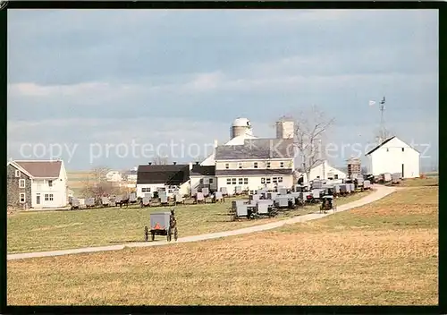 AK / Ansichtskarte Intercourse_PA Amish Seasons An Amish wedding Horse drawn carriages 