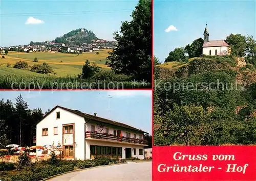 AK / Ansichtskarte Gruntal Panorama Gruentaler Hof Kirche 