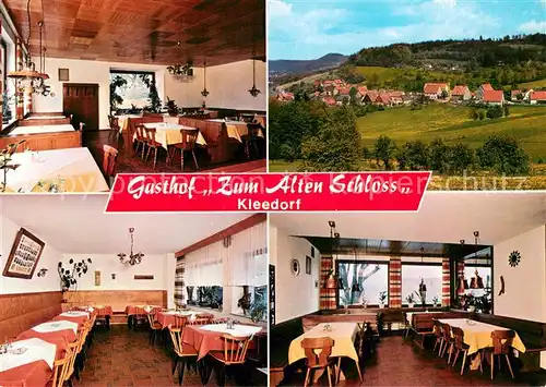 AK / Ansichtskarte Kleedorf Gasthof Zum Alten Schloss Gastraeume Panorama Kleedorf