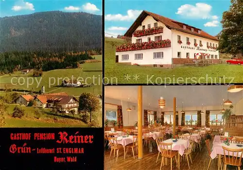 AK / Ansichtskarte Gruen_St_Englmar Panorama Gasthof Pension Reiner Gaststube Gruen_St_Englmar