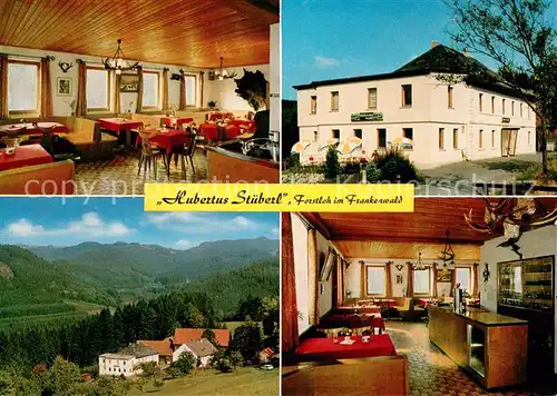 AK / Ansichtskarte Forstloh_Wallenfels Gasthof Hubertus Stueberl Gastraeume Panorama Forstloh_Wallenfels