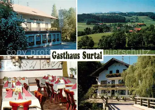 AK / Ansichtskarte Lauter_Oberbayern Gasthaus Surtal Gastraum Panorama Lauter Oberbayern
