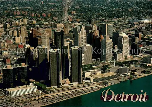 AK / Ansichtskarte Detroit_Michigan Aerial view of the Motor City 
