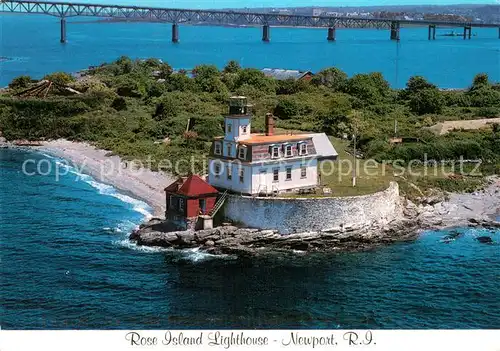 AK / Ansichtskarte Newport_Rhode_Island Rose Island Lighthouse Air view 