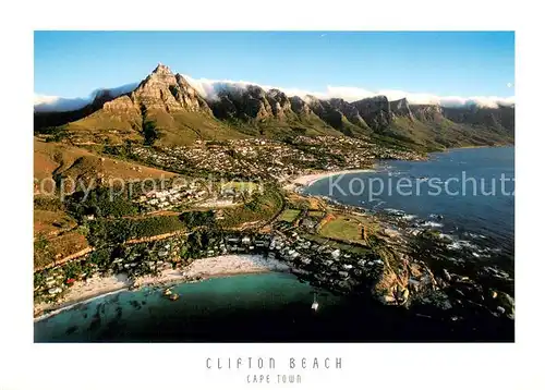 AK / Ansichtskarte Cape_Town_Kaapstad_Kapstadt Clifton Beach Air view Cape_Town