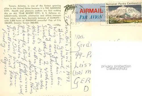 AK / Ansichtskarte Tucson Aerial view Tucson