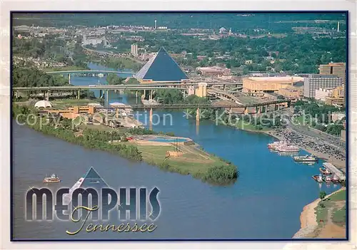 AK / Ansichtskarte Memphis_Tennessee The Memphis Riverfront Aerial view 