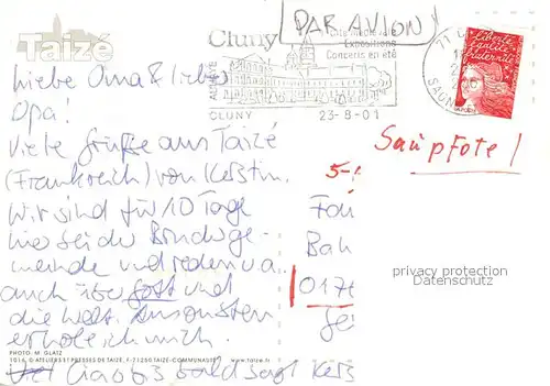 AK / Ansichtskarte Taize_Deux Sevres Vue aerienne Taize Deux Sevres