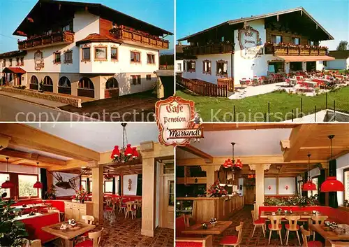 AK / Ansichtskarte Lauterbach_Rosenheim Cafe Pension Mariandl Terrasse Gastraeume Lauterbach Rosenheim