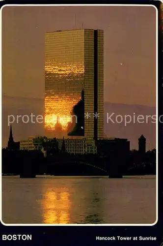 AK / Ansichtskarte Boston_Massachusetts Hancock Tower at Sunrise 