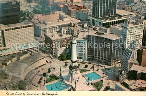 AK / Ansichtskarte Indianapolis Aerial view of monument circle downtown 