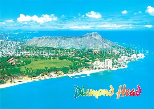 AK / Ansichtskarte Waikiki Diamond Head aerial view 