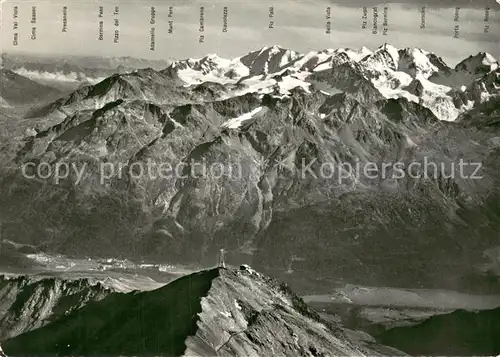 AK / Ansichtskarte St_Moritz_GR Bergstation Luftseilbahn Piz Nair mit Berninagruppe St_Moritz_GR