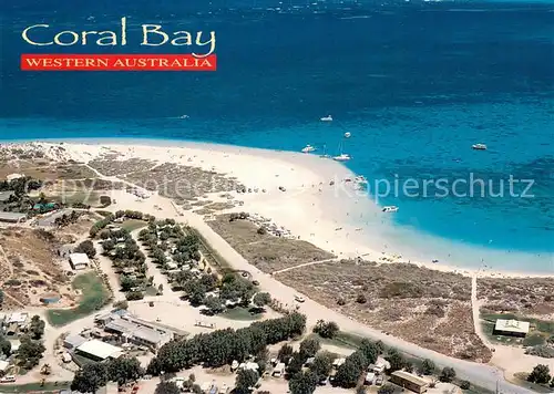AK / Ansichtskarte Coral_Bay_Australia Aerial view 