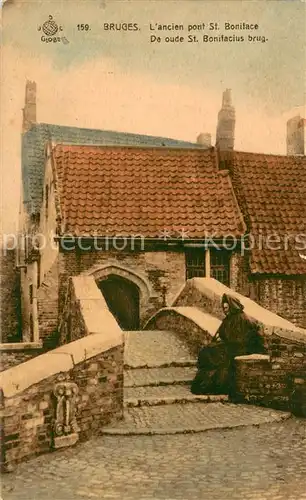 AK / Ansichtskarte Bruges_Brugge_Flandre Ancien pont Saint Boniface 