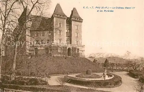 AK / Ansichtskarte Pau_64 Chateau Henri IV et les Pyrenees 