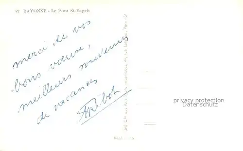 AK / Ansichtskarte Bayonne_64 Pont Saint Esprit sur l Adour 