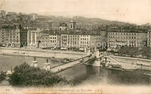 AK / Ansichtskarte Lyon_France Pont de la Fouille et panorama vers les Terreaux Lyon France