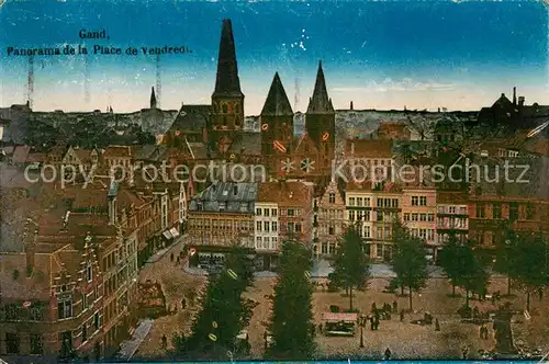 AK / Ansichtskarte Gand_Belgien Panorama de la Place de Vendredi Gand Belgien