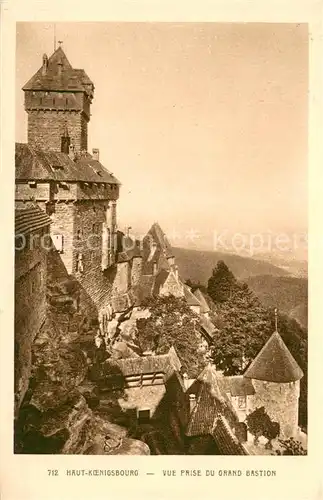 AK / Ansichtskarte Haut Koenigsbourg_Hohkoenigsburg Vue prise du grand bastion Haut Koenigsbourg