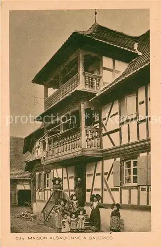 AK / Ansichtskarte Mulhouse_Muehlhausen Maison Alsacienne a galeries Mulhouse Muehlhausen