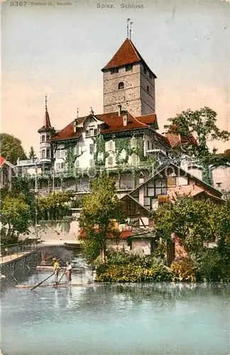 AK / Ansichtskarte Spiez_Thunersee_BE Schloss Spiez_Thunersee_BE