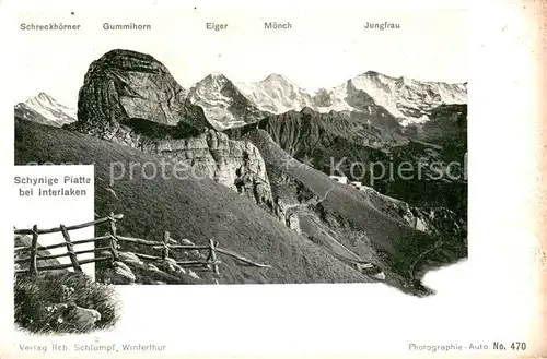 AK / Ansichtskarte Interlaken_BE Schynige Platte Bergwelt Berner Alpen Interlaken_BE