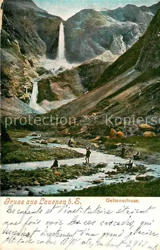 AK / Ansichtskarte Lauenen_BE Geltenschuss Wasserfall Berner Alpen 