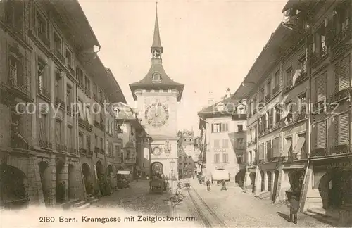AK / Ansichtskarte Bern_BE Kramgasse mit Zeitglockenturm Bern_BE
