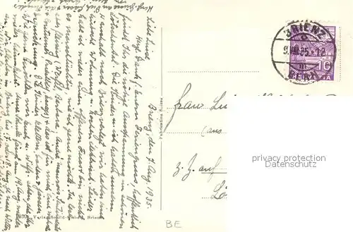 AK / Ansichtskarte Brienz_BE Panorama Brienzersee Alpen Brienz_BE