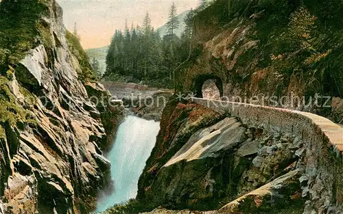 AK / Ansichtskarte Grimselstrasse und Handeckfall Berner Alpen Grimselstrasse