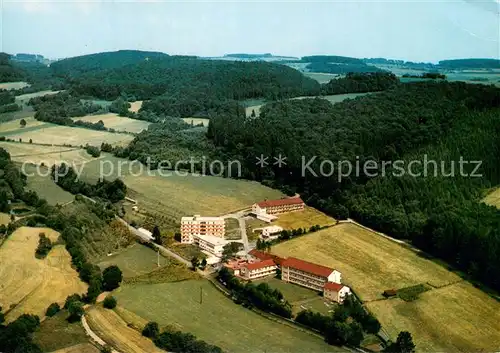 AK / Ansichtskarte Neukirchen_Knuellgebirge Wald Sanatorium Urbachtal Fliegeraufnahme Neukirchen Knuellgebirge