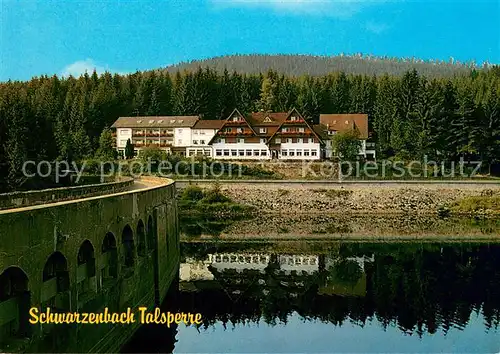 AK / Ansichtskarte Schwarzenbachtalsperre Schwarzenbach Hotel Schwarzenbachtalsperre
