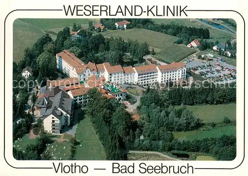 AK / Ansichtskarte Vlotho Weserland Klinik Bad Seebruch Fliegeraufnahme Vlotho