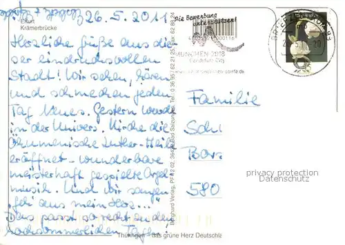 AK / Ansichtskarte Erfurt Kraemerbruecke Fliegeraufnahme Erfurt