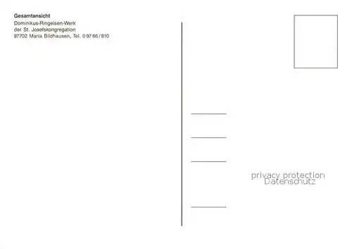 AK / Ansichtskarte Maria_Bildhausen Dominikus Ringeisen Werk der St Josefskongregation Fliegeraufnahme Maria Bildhausen