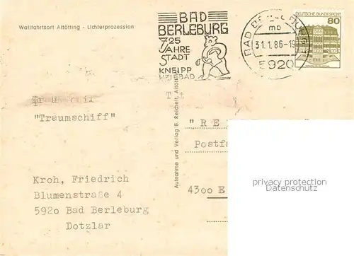 AK / Ansichtskarte Altoetting Lichterprozession Altoetting