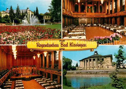 AK / Ansichtskarte Bad_Kissingen Regentenbau Saal Park Fontaene Bad_Kissingen